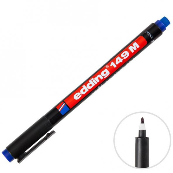 EDDING ASETAT KALEMI 1 mm MAVI 1 LI (149M) ürün görseli 1