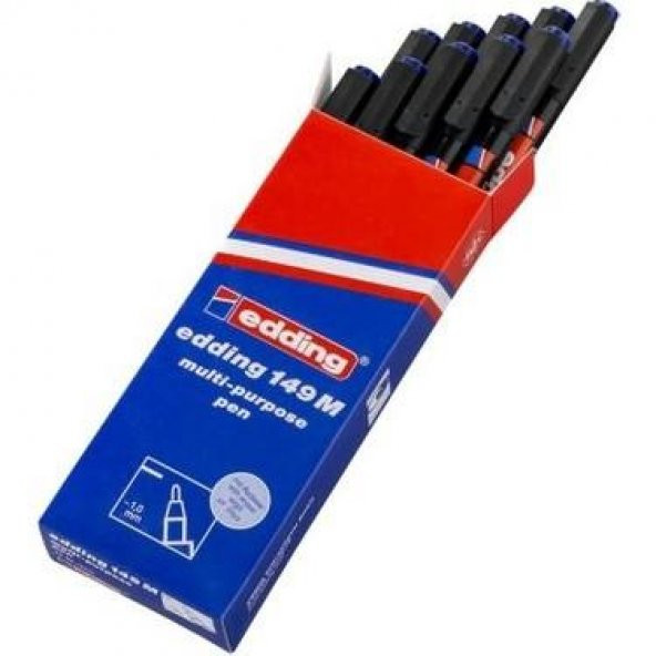 EDDING ASETAT KALEMI 1 mm MAVI 10 LU (149M) ürün görseli 1