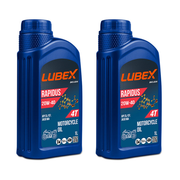 Lubex Rapidus 20W-40 1 Lt 4 Zamanlı Motosiklet Yağı (2 Adet) ürün görseli 1