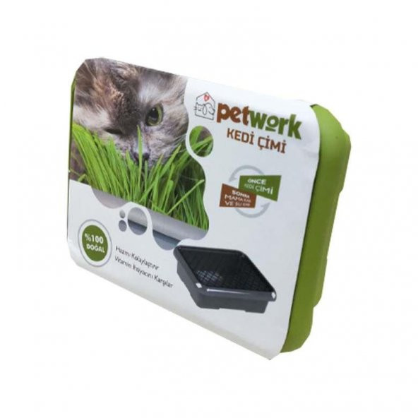 Petwork Kedi Çimi Antrasit - Resim 2