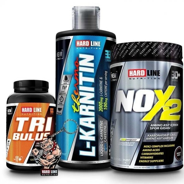 PTTAVM: Hardline Nox 2 1090 gr + L-Karnitin Thermo 2000 mg + Tribulus 100 Kapsül Kombinasyonu