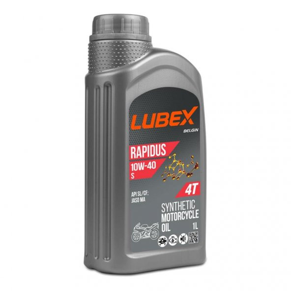 Lubex Rapidus S 10W-40 1 Lt 4 Zamanlı Motosiklet Yağı ürün görseli 1