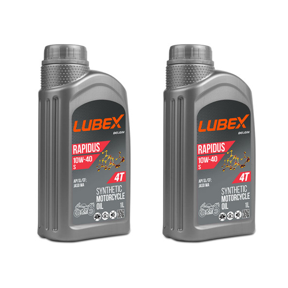 Lubex Rapidus S 10W-40 1 Lt 4 Zamanlı Motosiklet Yağı (2 Adet) ürün görseli 1