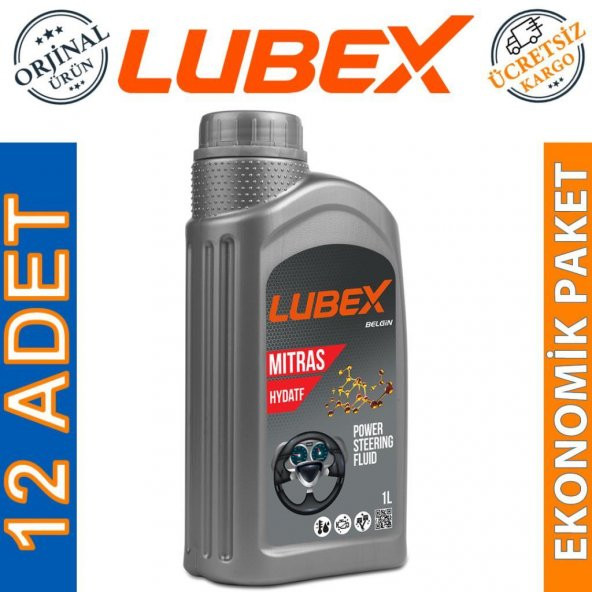 Lubex Mitras HYDATF 1 Lt Hidrolik Direksiyon Yağı (12 Adet) ürün görseli 1