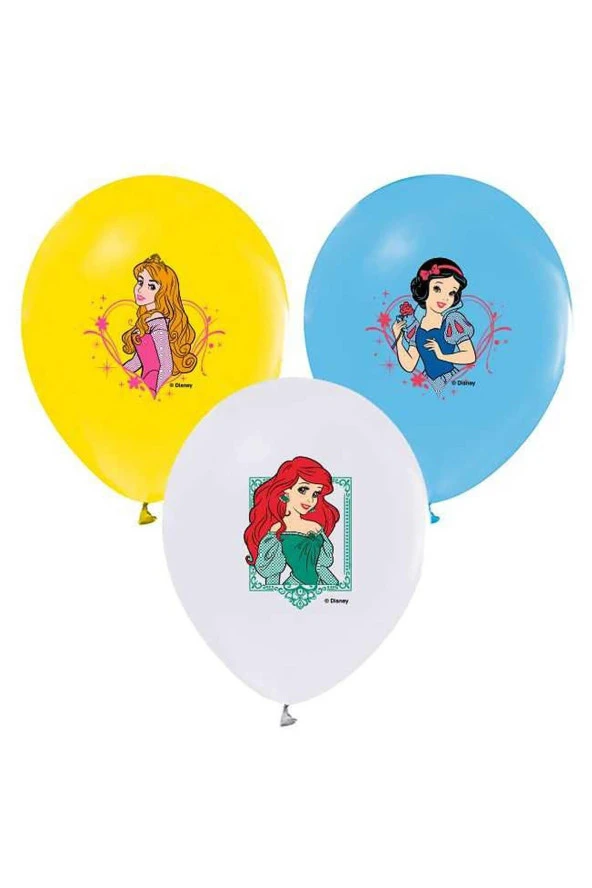 Balonevi Balon Prenses Baskılı Pastel Renk 4+1 100 LÜ 1930 ürün görseli 1