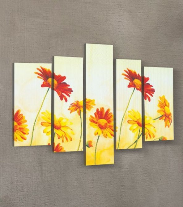 Romantic Sun 5 Parça Kanvas Tablo 135X85 Cm - Resim 2