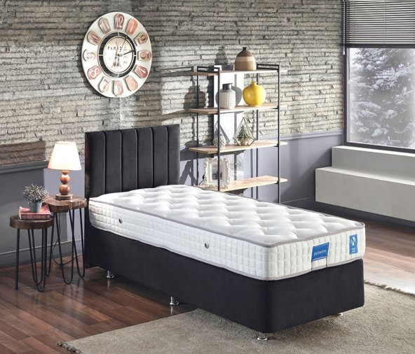 Niron Juliette 90x190 cm Tek Kişilik Yatak Baza Başlık Takımı -  Lüks Yatak Seti ürün görseli 1