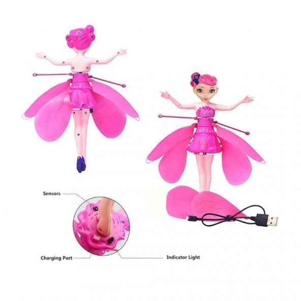 Uçan Peri Bebek Hareket Sensörlü Pembe Flying Fair - Resim 3