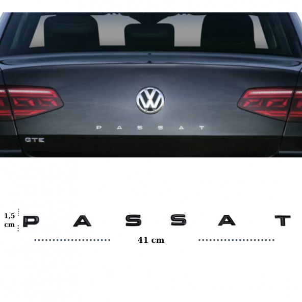 Passat Bagaj Yazısı Yeni Siyah / YACI156-S ürün görseli 1