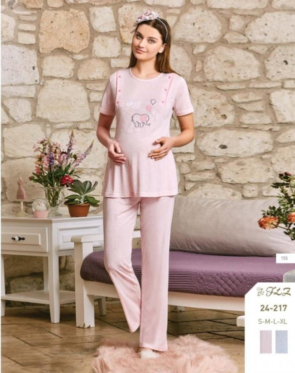 FLZ 24-217 SPORHAMİLE LOHUSA PİJAMA TAKIMI ürün görseli 1