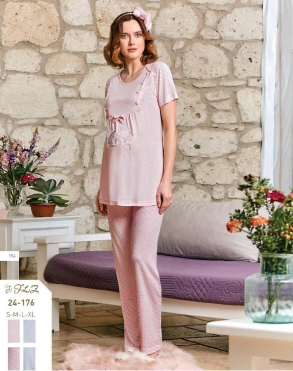 FLZ 24-176 SPOR HAMİLE LOHUSA PİJAMA TAKIMI ürün görseli 1