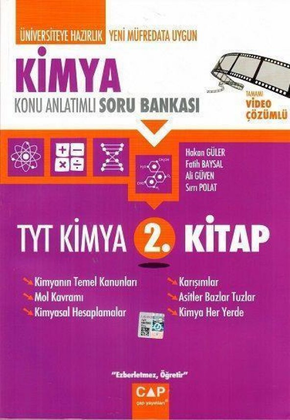 TYT Kimya 2.Kitap Konu Anlatımlı Soru Bankası Çap Yayınları ürün görseli 1