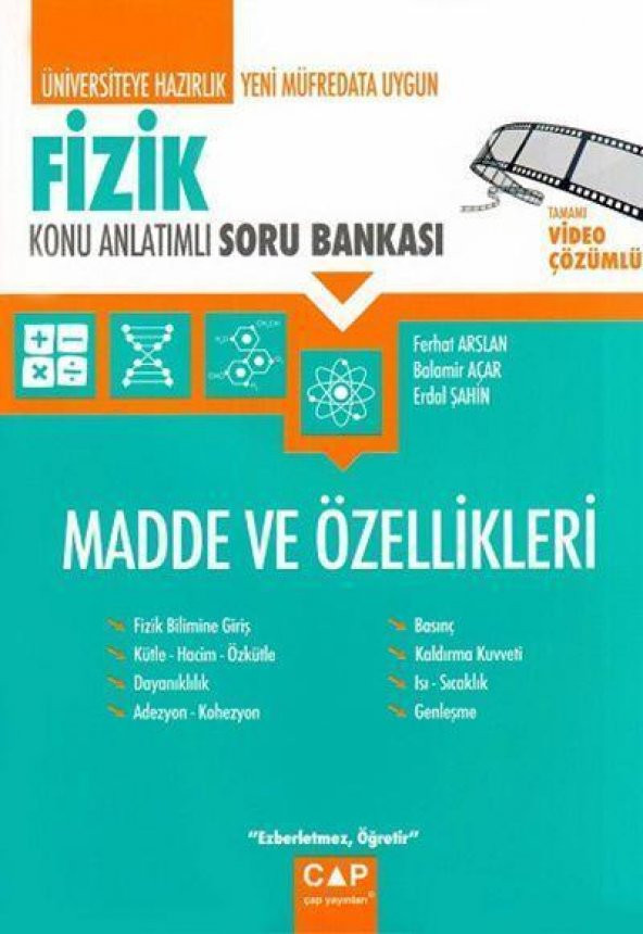 Üniversiteye Hazırlık Fizik Madde ve Özellikleri Konu Anlatımlı Soru Bankası Çap Yayınları ürün görseli 1