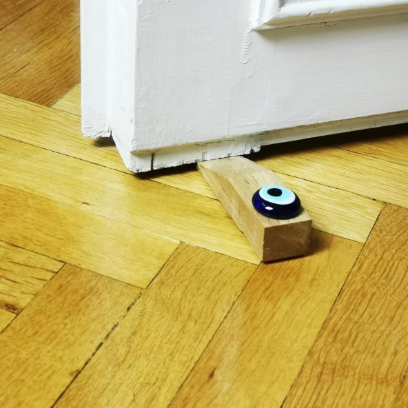 2li Ahşap Kapı Altığı Altı Stoperi kahvenazarboncuğu ürün görseli 1
