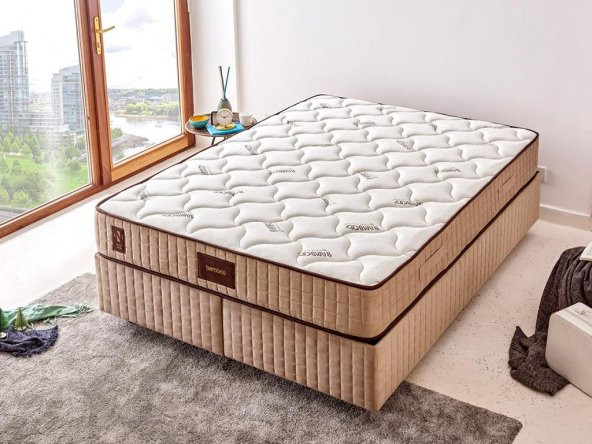 Niron Bamboo Yatak 80x180 Tek Kişilik Doğal Bambu Kumaş Tam Ortopedik Orta Sert Yaylı Yatak ürün görseli 1