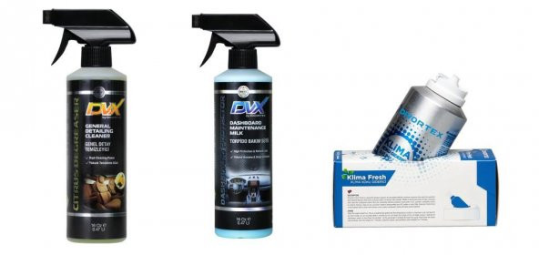 Divortex Araç İçi Üçlü Bakım Seti. 2 x 500 ml + 1 x 150 ml ürün görseli 1