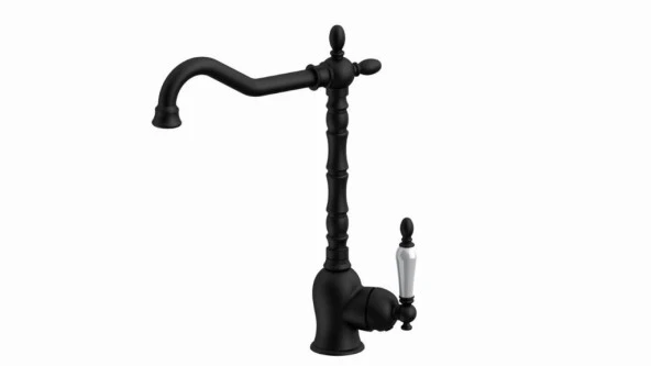 Gpd MTL180-S Retro Tek Gövde Siyah Lavabo Bataryası Armatürü ürün görseli 1