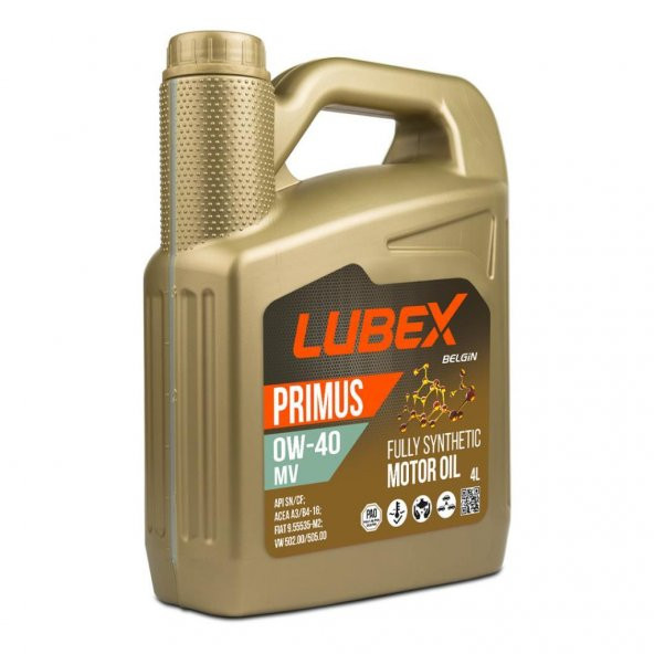 Lubex Primus MV 0W-40 4 Lt Tam Sentetik Motor Yağı ürün görseli 1