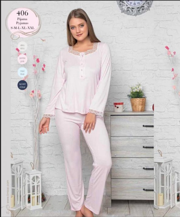 Limissi 406 Turkuaz  Hamile Lohusa Pijama Takımı ürün görseli 1