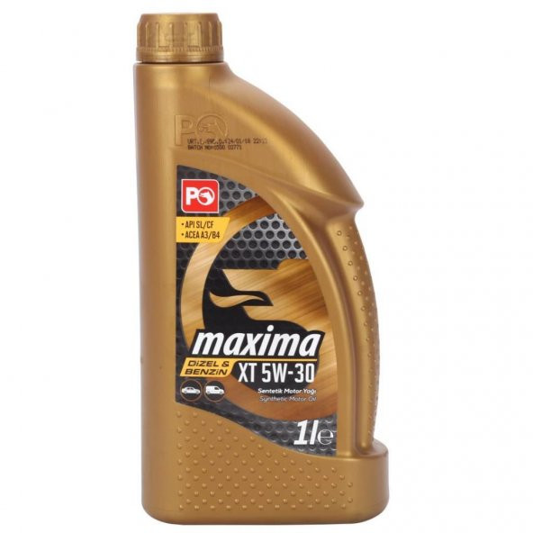 Petrol Ofisi Maxima XT 5W-30 1 Lt Tam Sentetik Motor Yağı ürün görseli 1