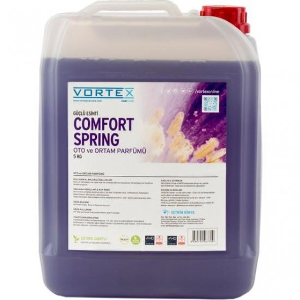 Vortex "Comfort Spring" Oto ve Ortam Parfümü 5 kg. ürün görseli 1