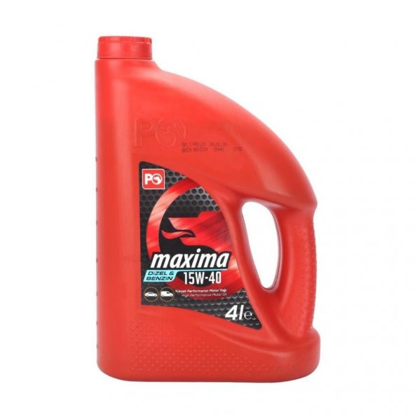 Petrol Ofisi Maxima 15W-40 4 Litre Mineral Motor Yağı ürün görseli 1