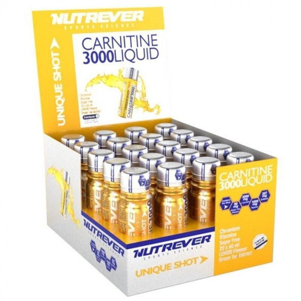 Nutrever L-Carnitine 3000 Liquid 20 Ampul +2 HEDİYELİ ürün görseli 1