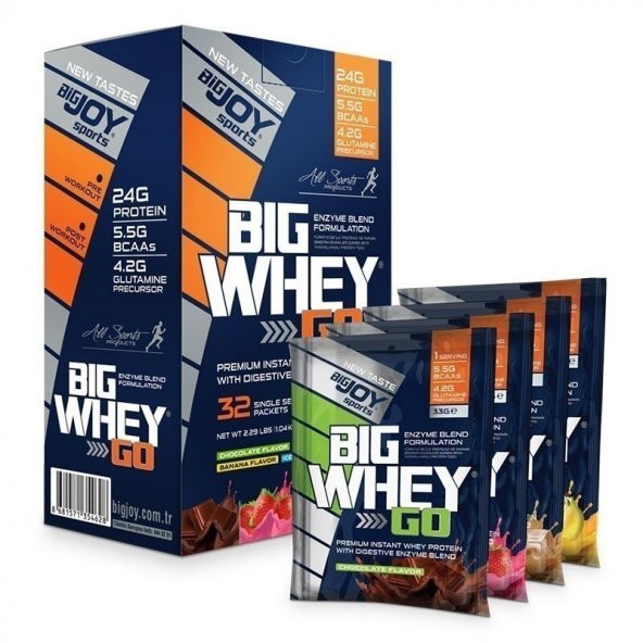 Big Joy Big Whey Go Protein 1040 Gr 32 Saşe +2 Hediye - Hizlı kargo ürün görseli 1