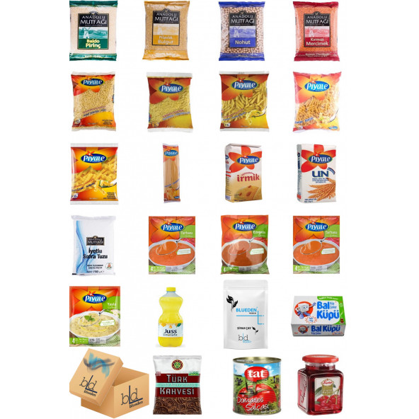 Blueden Ramazan Kumanya Yardım Erzak Kolisi 23 Parça 3 nolu Paket ürün görseli 1