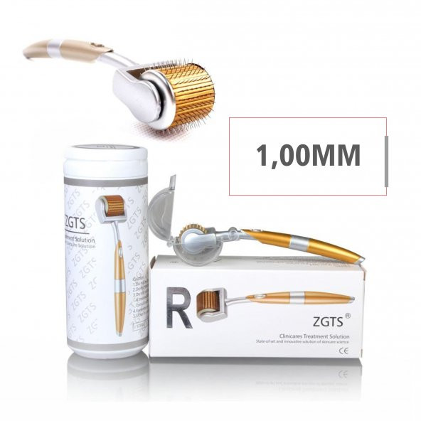 1,00MM 192 İĞNE ZGTS TİTANYUM DERMAROLLER - ZGTS DERMA ROLLER - TEMİZLEME SPREYİ HEDİYELİ! ürün görseli 1