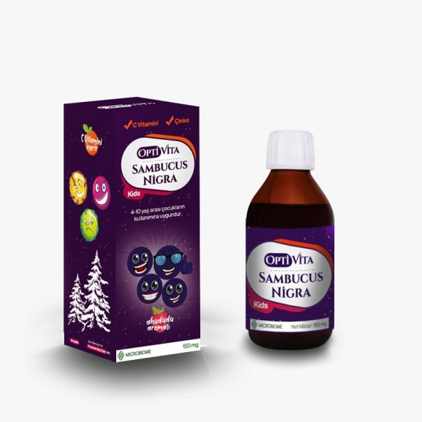 Optivita Sambucus Nigra Kids Çocuklar İçin Kara Mürver Ekstresi İçeren Şurup 150 ml ürün görseli 1