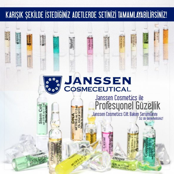 10 ADET ALMANYA ÜRETİM- JANSSEN COSMETiC CİLT BAKIM SERUMU 10 ADETX2ML-KARMA PAKET TERCİHİ YAPABİLİRSİNİZ! ürün görseli 1