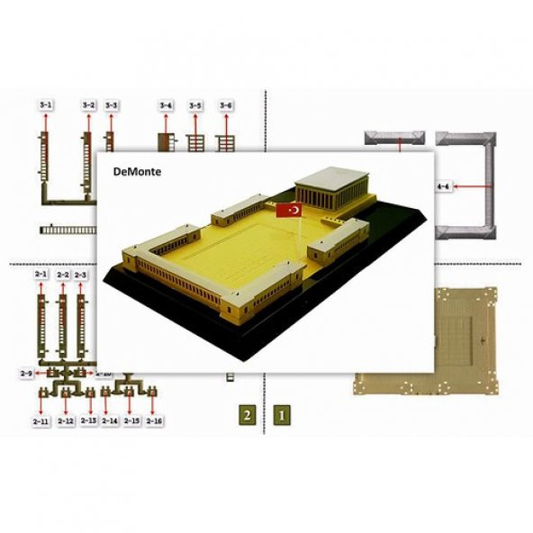 Anıtkabir Maketi DeMonte 33 Parça 28X16X6 cm ürün görseli 1