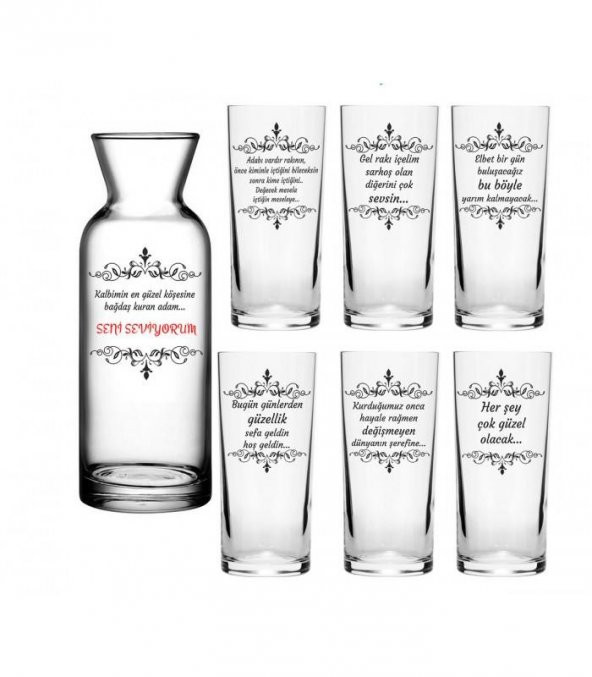 Kalender Serisi Rakı Karaf Seti ürün görseli 1