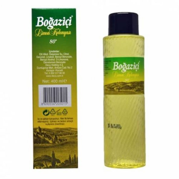 Boğaziçi Limon Kolonyası 80 Derece Kolonya 400 ml Pet Şişe ürün görseli 1