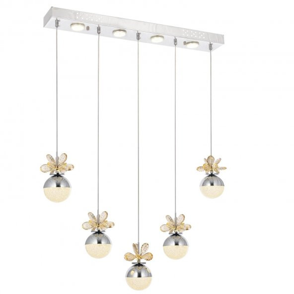 Eray Aydınlatma 9178-5+4R Krom Powerled Sıralı 5 li Avize ürün görseli 1