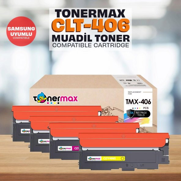 Samsung Xpress SL-C410W Muadil Toner  Takım / Samsung CLT-K406S Muadil Toner Set ürün görseli 1