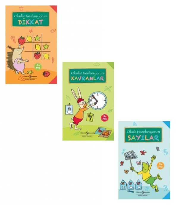 Okula Hazırlanıyorum Seti 3 Kitap Sayılar - Kavramlar - Dikkat ürün görseli 1