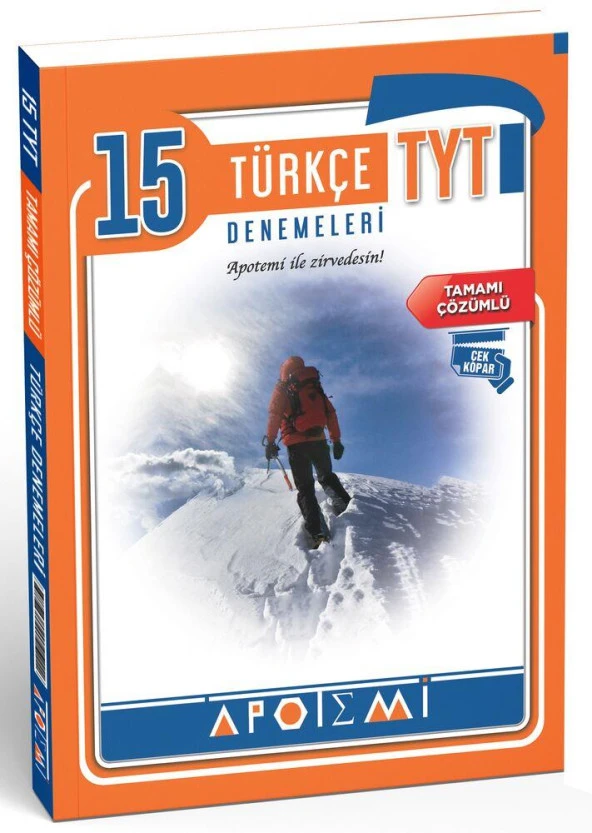 TYT Türkçe Tamamı Çözümlü 15 li Denemeleri Apotemi Yayınları ürün görseli 1