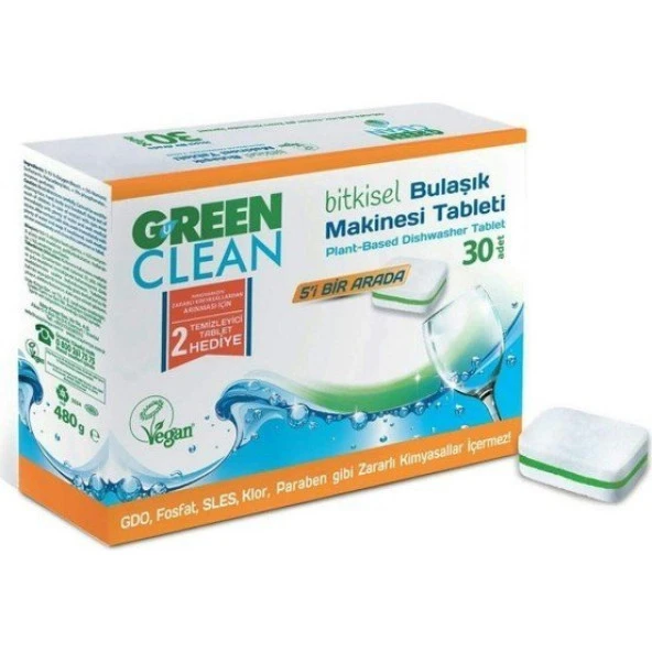 U Green Clean Bitkisel Bulaşık Makinesi Tableti 30 Adet - Resim 2