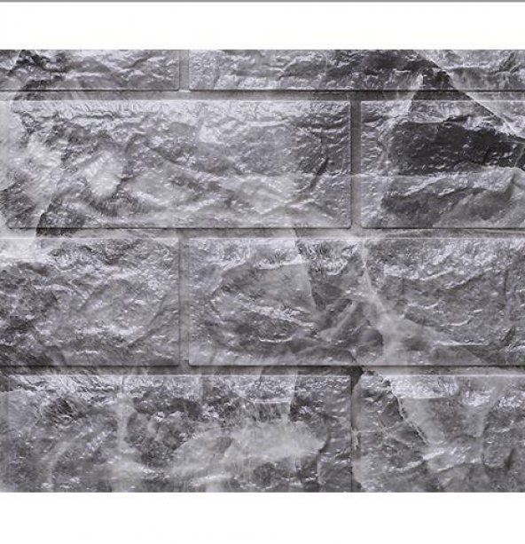 Renkli Duvarlar NW13 Alaca Gri Kendinden Yapışkanlı 3D Dekoratif Duvar Paneli ürün görseli 1