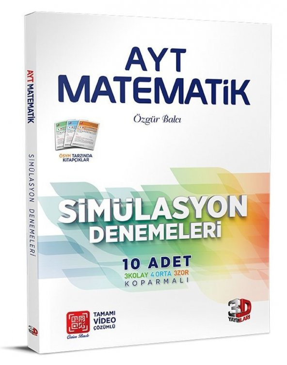 AYT Matematik Simülasyon 10 lu Denemeleri  3D Yayınları ürün görseli 1