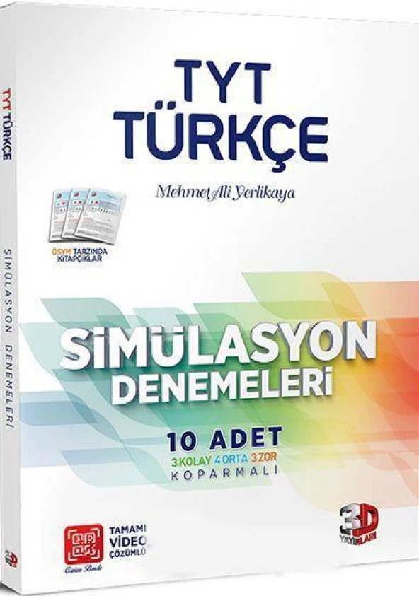TYT Türkçe Tamamı Video Çözümlü Simülasyon Denemeleri Çözüm Yayınları ürün görseli 1