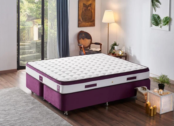 Niron Violet 150x200 Çift Kişilik Gizli Pedli Yatak Full Ortopedik Yaylı Yatak ürün görseli 1