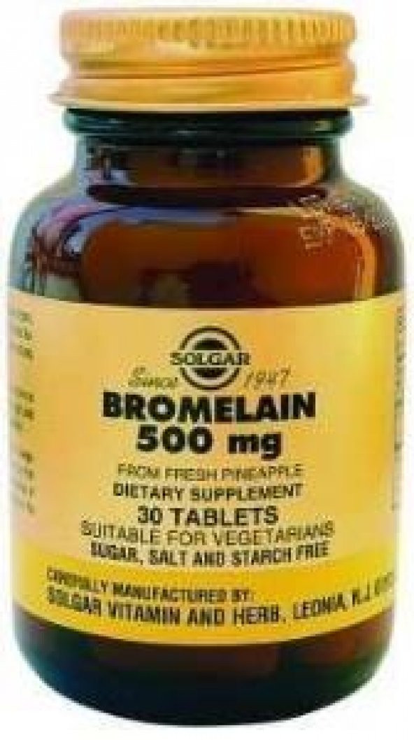 Solgar Bromelain 150 mg 60 Kapsül ürün görseli 1