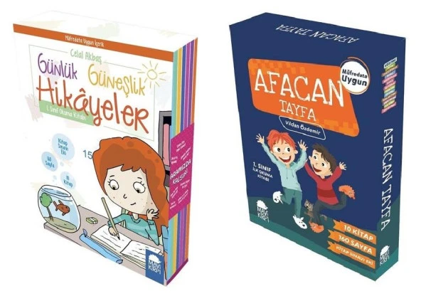 Mavi Kirpi 1. Sınıf Afacan Tayfa + Günlük Güneşlik Hikayeler 20li ürün görseli 1