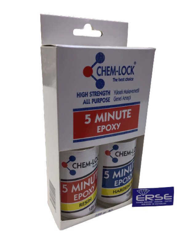 Chemlock 5 Dakika Şeffaf Epoksi Yapıştırıcı 250gr ürün görseli 1