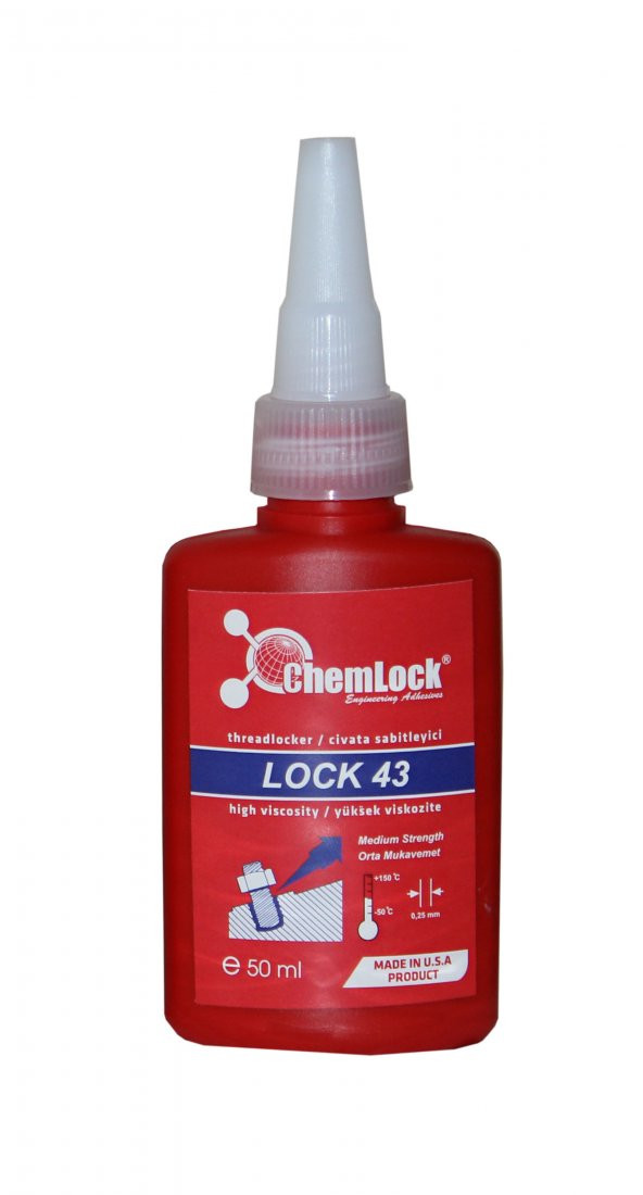 Chemlock Lock 43 Sökülebilir Civata Sabitleyici 50ml. ürün görseli 1