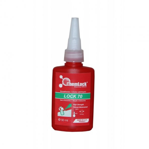 Chemlock Lock 70 Sökülmez Civata Sabitleyici 50ml. ürün görseli 1