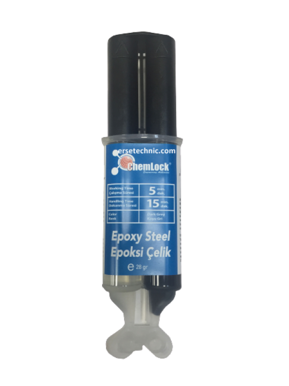 Chemlock Epoksi Çelik Yapıştırıcı Şırınga 28gr ürün görseli 1